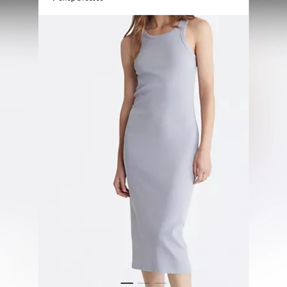 Calvin Klein Contour Knit Rib Midi Dress - Picture 1 of 3